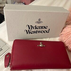 vivienne westwood long zippy wallet hot pink